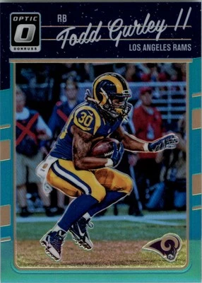 2016 Donruss Optic Aqua #53 Todd Gurley II /299 - FB - Image 1 of 2