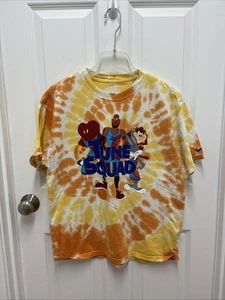 Nike x LeBron James Space Jam Tee Large Orange Tie Dye Tune Squad Looney Tunes - Picture 1 of 8