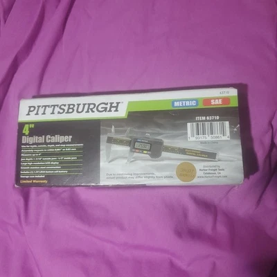 Pittsburgh 4" Digital Caliper w/case Tested Works Excellent Condition - Image 1 of 2