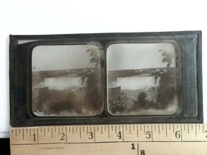 Niagarafälle Stereoansicht GLAS Montierung Henry Hollister Antik um 1860 - Bild 1 von 3
