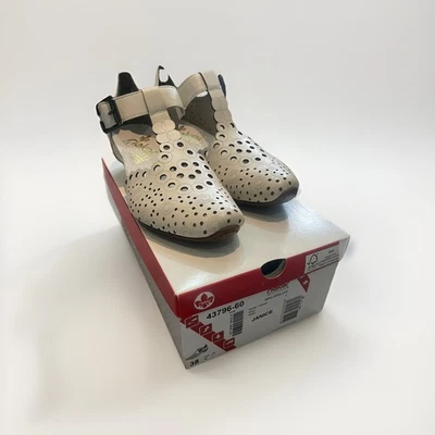 Rieker Antistress Janice Ladies Heeled Beige Leather Size 5/38  - Image 1 of 4