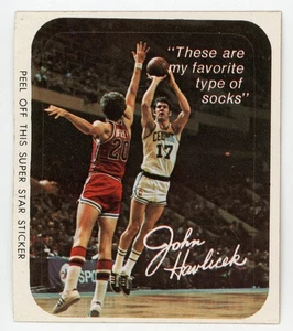 1970's John Havlicek Sticker Celtics Socks Advertisement - Picture 1 of 1