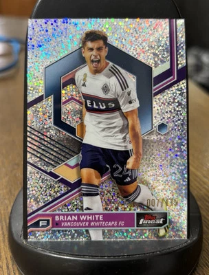 2023 Topps Finest MLS Speckle Refractor #72 Brian White /175  Vancouver - Image 1 of 2