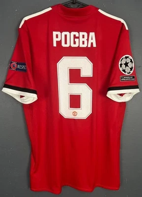 CAMISETA DE FUTBOL DE LA UEFA PAUL POGBA PARA HOMBRE FC MANCHESTER UNITED 2017/2018 TALLA L Foto 1 de 4