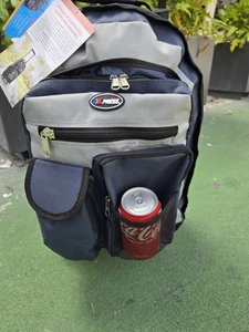 Backpack 2 Wheels Canvas Extra Lightweight Waterproof New With Tags Navy Blue... - Picture 1 of 8