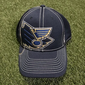 St. Louis Blues Hat Hockey Big Note Reebok Center Ice Blue NHL Fit Max L/XL - Picture 1 of 6