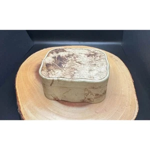 Vintage lettische handgefertigte Schmuckschatulle Leder marmoriert - Bild 1 von 10