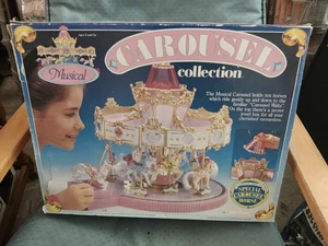 Matchbox Carousel Boxed funktionstüchtig komplett 1989 Vintage + extra Pferde - Bild 1 von 11