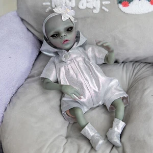 Alien Reborn Dolls 14in Reborn Baby Soft Cloth Body Creative Collection Art Doll - Picture 1 of 4
