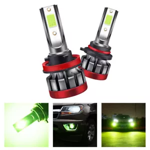9005 H10 9145 HB3 Lemon Green LED Fog Light Bulbs Driving Foglamps DRL Headlight - Picture 1 of 9