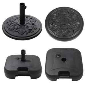 Parasol Base Umbrella Stand Patio Garden Heavy Duty Weighted Black Outdoor Holde - Picture 1 of 57