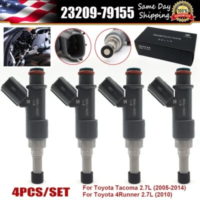 4 inyectores de combustible para Toyota Tacoma 2005 2006 2007 2008 2009 2010 2,7 L 23250-75100 Foto 1 de 4