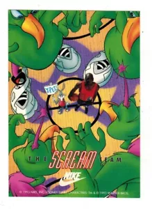 Michael Jordan 1993 Nike Scream Team Looney Tunes Basketball Aufkleberkarte RAR! - Bild 1 von 2