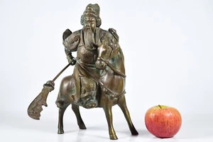 Chinese Bronze Warrior on Horseback 19th Century - Picture 1 of 9