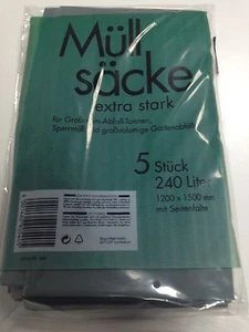 10 STÜCK 240 L ABFALLSÄCKE 70MY MÜLLBEUTEL MÜLLSÄCKE EXTRA STARK MÜLLSACK ABFALL - Bild 1 von 1