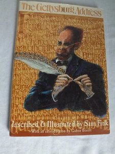 The Gettysburg Address big book Sam Fink illustrations hard cover w/dust jack - Picture 1 of 12