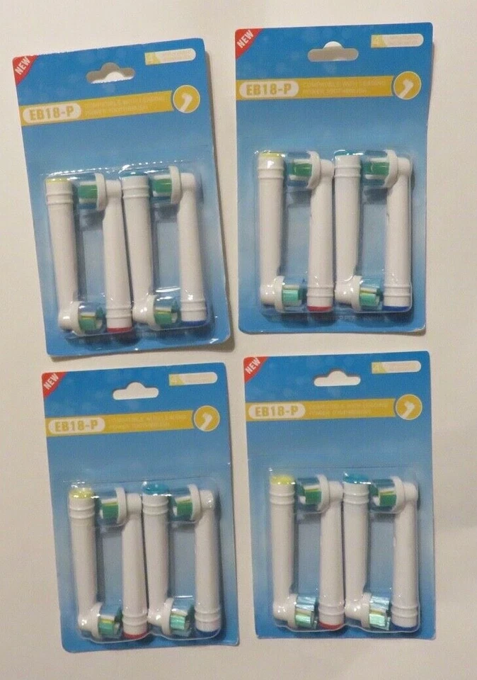 POWER TOOTHBRUSH 16 Replacement HEADS (EB18-P) NEW in PACKAGE!!! - Image 1 of 1