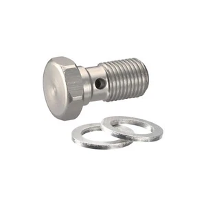 Hollow screw stainless steel V2A M10x1.00 incl. sealing rings for steel flex line - Picture 1 of 1