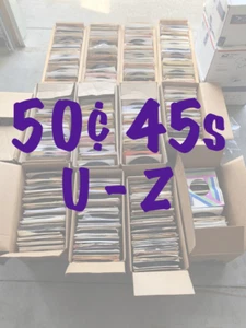 50¢ 45s - Mixed Genres & Years - VG - NM Flat $5.00 Shipped -Buy 2 Minimum - U-Z - Picture 1 of 95