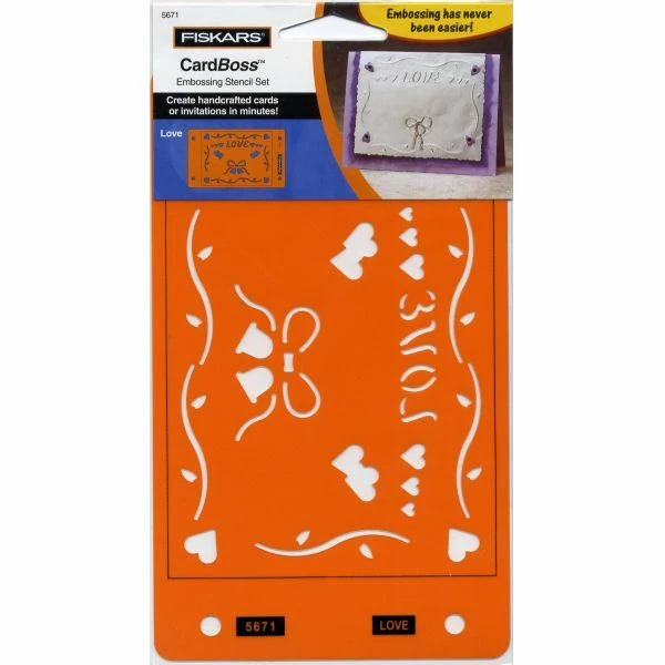 FISKARS Cardboss Stencil - Love - Embossing Stencil code 5671 - image 1 of 1
