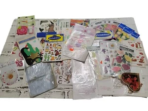 Lot Of Scrapbooking Crafting Stickers 24 New Packs Several Loose Sheets - Picture 1 of 4