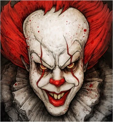 Pennywise New School - Horror Clown "IT" Mink Faux Fur Throw Blanket Super Soft - Image 1 of 2