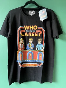 Who the F*ck Cares Mens T-Shirt. Black. Small - Picture 1 of 3