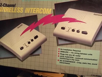 Pair of Novi Command Wireless FM 2 Channel A/B Intercom Model WI-2C New - Image 1 of 4