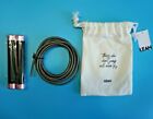 LEAN WITH LILLY LEAN SKIPPING ROPE + STORAGE BAG ~ BLACK & ROSE GOLD ~ NEW +TAG