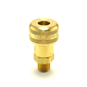 1/4 Male NPT 1/4" Quick Connect Coupler Brass Air Hose Fittings M MIL - Picture 1 of 7