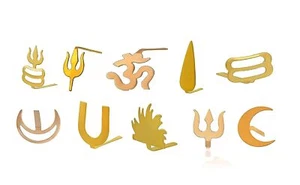 Copper Spiritual Charm Forehead Tilak Teeka Puja Tool for Men Women Pack of 10 - Picture 1 of 8