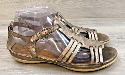 Ecco Flash Huarache sandalo donna 9 bronzo pelle fibbia scarpe slingback