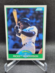 1989 Score New York Yankees Baseball Card #70 Rickey Henderson *free shipping*