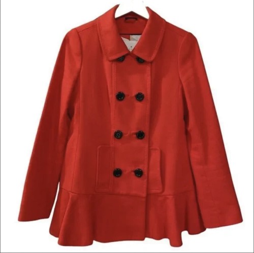 Cappotto rosso Kate Spade New York donna lavorato a maglia taglia 4