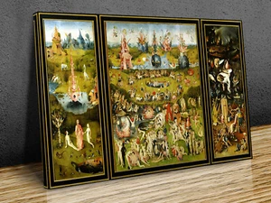 The Garden of Earthly Delights mounted canvas print ready to hang - Picture 1 of 13