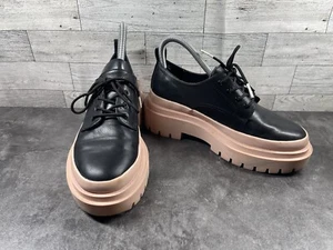 Steve Madden Oxford Mujer 6M Malene Zapatos Rosa Negro Charol Plataforma Con Cordones - Imagen 1 de 18