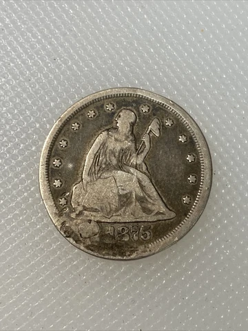1875 s 20 cent piece C1 Cover