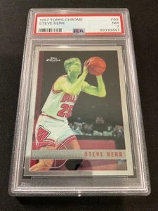 Steve Kerr ~ 1997 Topps cromo #80 ~ PSA 7 casi como nuevo - Imagen 1 de 2