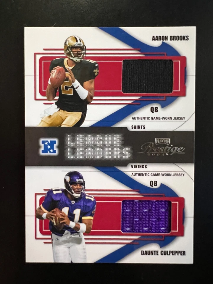 2004 Prestige League Leaders Jerseys #LL2 Aaron Brooks Daunte Culpepper - Image 1 of 2