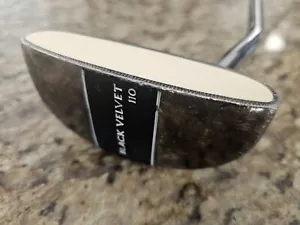 RH 34" Knight Black Velvet 110 Mid Mallet Head Putter Double Bend Steel Shaft - Picture 1 of 14