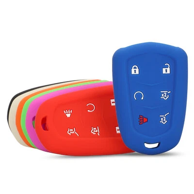 Fit Cadillac Escalade 6 Button Remote Smart Key Fob Keyless Silicone Case Cover - Image 1 of 4