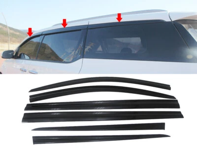 Parasol ventana puerta negra humo lluvia ventilación (se adapta a: KIA 2015+ Sedona Carnival) Foto 1 de 4