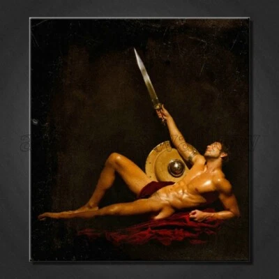 Pinturas al óleo 100 % pintadas a mano arte hombre desnudo sobre lienzo 20x20 pulgadas #126 Foto 1 de 2