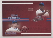 2005 Playoff Absolute Memorabilia Team Quads /150 Alfonso Soriano Hank Blalock