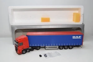 B71 1:50 16 TEKNO DAF XF CAMIÓN REMOLQUE PROMOCIÓN ROJO AZUL NUEVO EN CAJA - Imagen 1 de 17