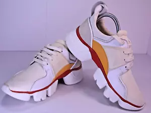 Sneakers grosse GIVENCHY da donna bianche gialle rosse mascella miste misura EU38/US8 - Foto 1 di 24