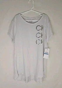 Calvin Klein Girls' Performance Short Sleeve Tee Shirt White Size XL (16) Youth - Picture 1 of 3