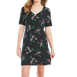 Draper James Floral Print Crepe Dress, Black, Size 12, NWOT - Picture 1 of 4