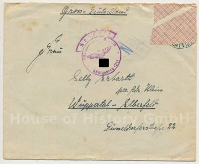 130008, Interniertenpost, Lettland, Auslandsbriefprüfstelle Königsberg 1939 - Bild 1 von 4