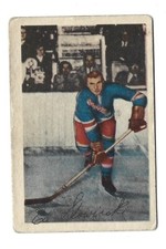 1952/53 Parkhurst Hockey - Ed Slowinski #19 - Nice Card